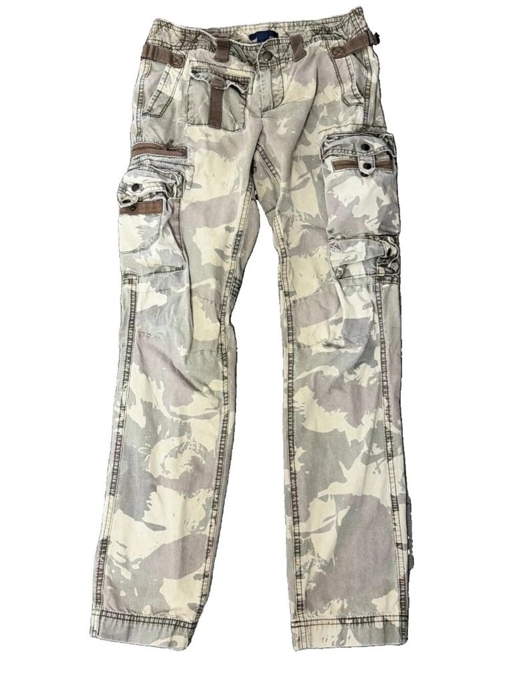 Vintage Y2K Gap Military Camouflage Cargo Pants Size 0 Low Rise Straight Leg